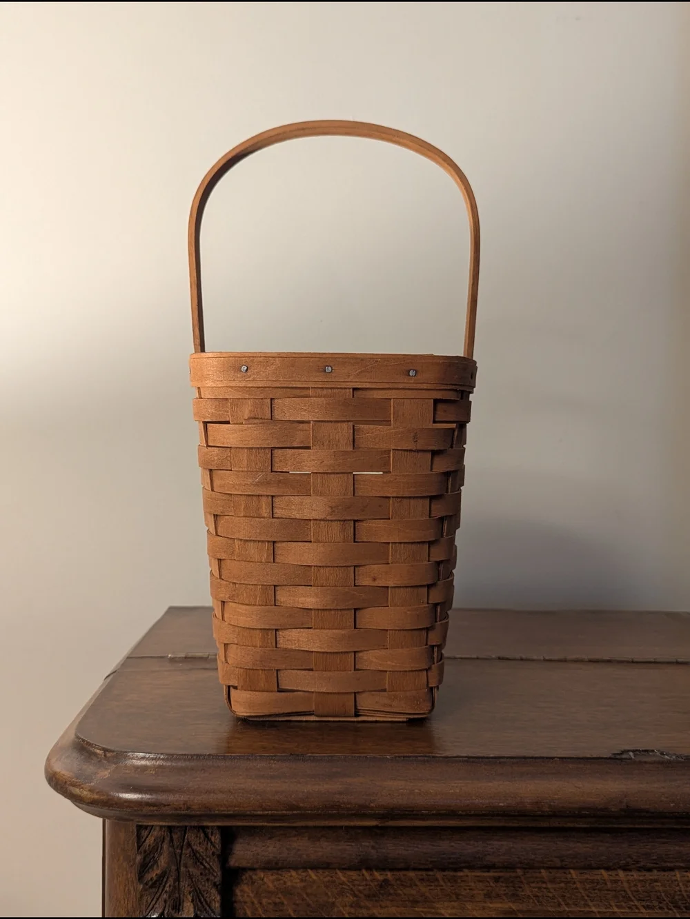 1987 Longaberger Tall Basket | Handwoven Signed Dated